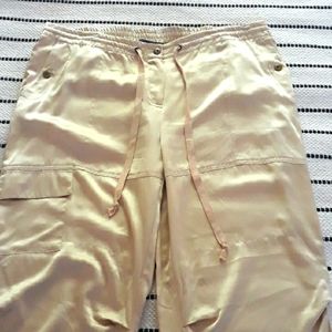 Mary Lucille Silk Cargo Causal Pants